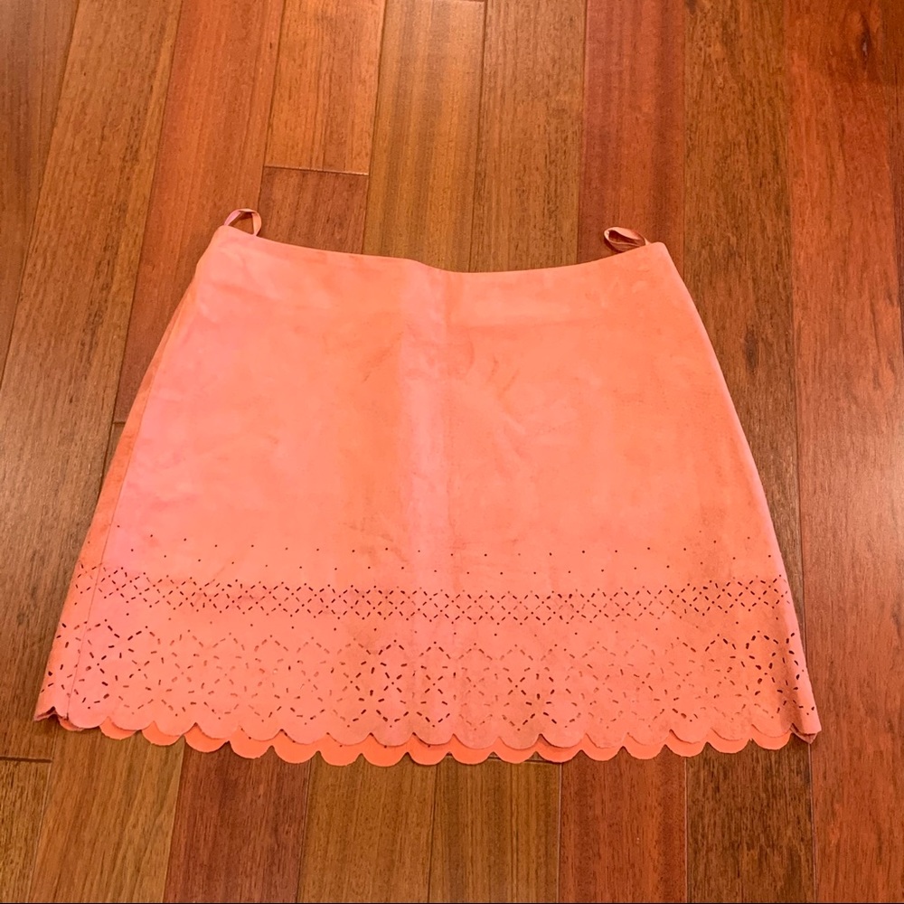 Suede mini shirt with cutouts size 3/4